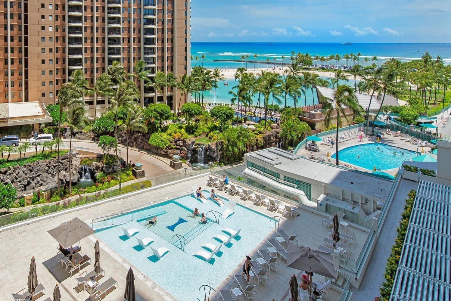 Ilikai Tower One Bedroom Lagoon View Waikiki Condos With Lanai & Free Wifi Honolulu Ruang foto