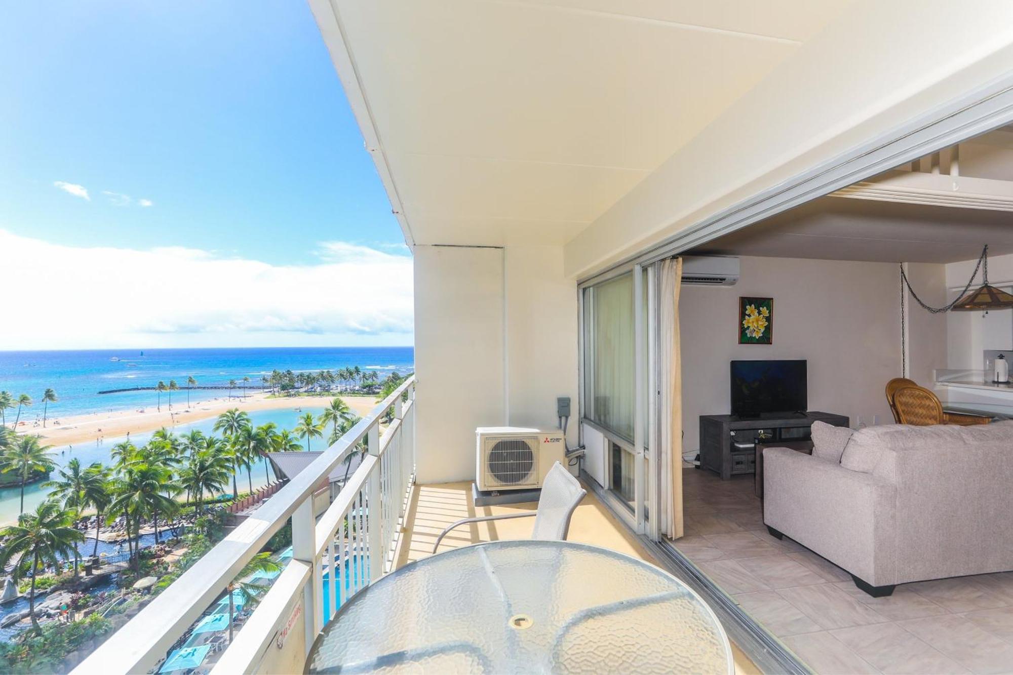 Ilikai Tower One Bedroom Lagoon View Waikiki Condos With Lanai & Free Wifi Honolulu Ruang foto